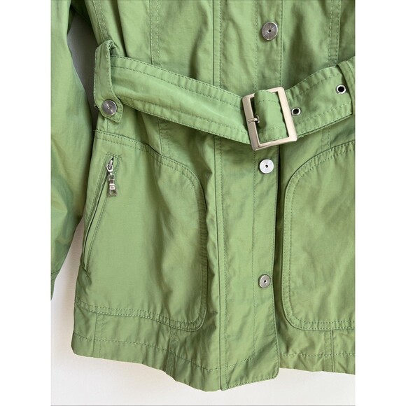 Vintage Gallery Women’s Green Belted Hooded Jacket - Small - Picture 7 of 14